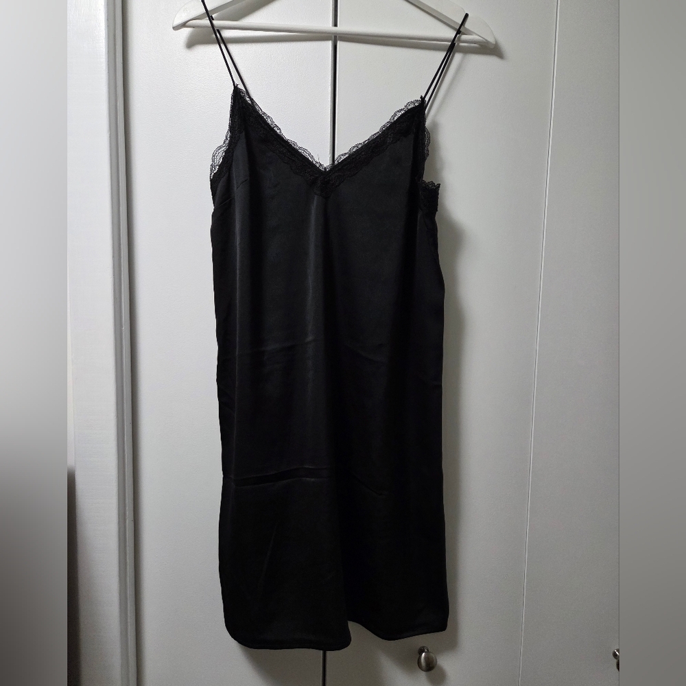 H&M Black Lace Slip XS